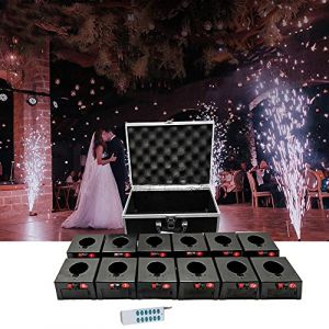 SATSAT Machine D'Allumage De Feu d'artifice Froid, Mini Machine De Feu d'artifice Froid De Fontaine, Pyrotechnie &agrave; Distance sans Fil 8/12 R&eacute;Cepteurs &eacute;Quipement De Sc&egrave;Ne pour Mariage,12Cues (yingxianhuanpunikangbaihuodian, neuf)