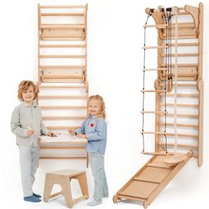 Goodevas &Eacute;chelle Su&eacute;doise pour l'Aire de Jeux d'Int&eacute;rieur - Ensemble de Jeux d'escalade Montessori - d'escalade en Bois d'Int&eacute;rieur pour Les Tout-Petits et Enfants de 2-12 Ans (Daansamol OU, neuf)