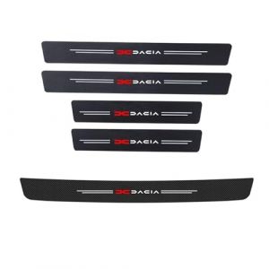 FUWUDI 5 Pi&egrave;ces Seuil de Protection Porte Fibre de Carbone Noir, Sticker Autocollant pour Dacia Duster III 2024-, Protection Seuil de Porte de Voiture, Accessoires (DATONGSHIYUNGANGQUZHAOFUBAIHUODIANGERENDUZI, neuf)
