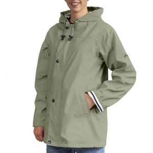 Breizh Ocean - Ciré Armor femme, manteau imperméable mixte, doublure à rayures de style marinière - du XS au 4XL (Sable). (BREIZH OCEAN, neuf)
