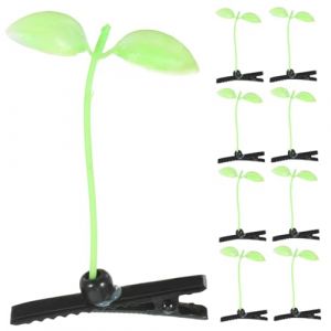 TOYANDONA Pinces &agrave; Cheveux De Pousse De Soja Lot De 40, Accessoires Plastique S&eacute;curis&eacute;s Pour Gar&ccedil;on Et Filles, F&ecirc;tes Et &Eacute;cole, Couleur Verte (Cassier, neuf)