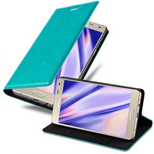 cadorabo Coque pour Samsung Galaxy A5 2015 en Turquoise P&Eacute;TROLE - Housse Protection avec Fermoire Magn&eacute;tique, Stand Horizontal et Fente Carte - Portefeuille Etui Poche Folio Case Cover (cadorabo-shop, neuf)