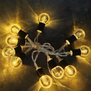 Guirlande lumineuse LED &agrave; piles - 10 LED - Avec minuterie - Blanc chaud - Mini ampoule - Pour l'int&eacute;rieur, la chambre, la f&ecirc;te, No&euml;l, un mariage - D&eacute;coration de No&euml;l (Tianchen-US, neuf)