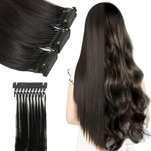 FUIBEJAE Extensions de cheveux humains 6D Machine 6D Clip Noir Rapide Et Sans Couture Dans Les Extensions De Cheveux Doux Peut Perm Et Teindre Les Cheveux & R&eacute;utiliser, 10 Rang&eacute;es,20inch (SHUOCHENGUK, neuf)