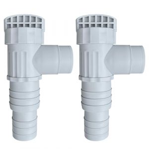 Kyzuzia Robinet d'arrêt pour piscines,Vanne d'entretien/d'arrêt pour Piscine avec Raccord de Tuyau de 32/38mm，Accessoires d'entretien de Piscine-Lot de 2 (RELAXED DAY LIMITED, neuf)