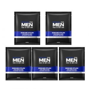 Masque Hydratant Pour Hommes 5 Pi&egrave;ces, Hydratation En Profondeur, Huile Rafra&icirc;chissante Et Contr&ocirc;l&eacute;e, Hydratation Instantan&eacute;e Pendant 24 Heures, Non Plastique (XCR-EU, neuf)