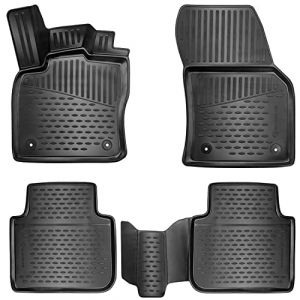 ELMASLINE 3D Tapis de Sol pour Toyota Corolla 2018-2025 | Bord Haut - Tapis de Sol NE Convient Pas AUX Hybrides | Tapis de Voiture en Caoutchouc avec Bords Extra Hauts | Accessoires Auto (herneland, neuf)