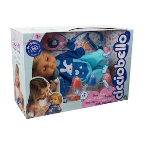 Cicciobello Bua, Poupée Interactive avec Accessoires, Jeux Enfants 2 Ans, avec Accessoires de Soins tels Que Thermomètre et Stéthoscope, Utilisez la Sucette pour la Faire Arrêter de (BEST TOY, neuf)