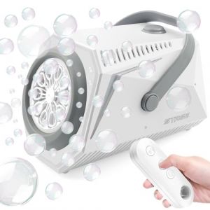 Machine &agrave; bulles sans fil avec t&eacute;l&eacute;commande - Machine &agrave; bulles LED pour enfants - 15 000 bulles / min - Machine &agrave; bulles pour f&ecirc;tes d'anniversaire, f&ecirc;tes d'enfants, mariage (ABXAMS, neuf)