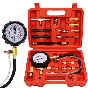 CHGJ 0-140PSI Testeur de pression de pompe d'injection, testeur de pression de carburant, kit universel de testeur de pression, essence, voiture, camion, moto, outil de diagnostic (CH-TOOL, neuf)