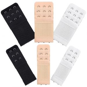 Hantoc 6 Pièces Extensions Soutien-Gorge de Soutien-Gorge d'extension de Soutien-Gorge à 3 Eangées 2 Crochets 3 Crochets Gorge Bretelles de Soutien Gorge Doux Confort Élastique (Hantoc Europe, neuf)