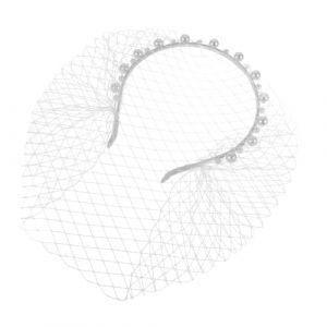 FRCOLOR Voile Et Accessoire De T&ecirc;te Pour Mari&eacute;e Bandeau Dentelle Et R&eacute;sille Voile Cage &agrave; Oiseaux Blanc Pour Mari&eacute;e (Different Quality, neuf)