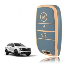 TOOMUME Coque Clé TPU, Etui Clé Étui Clé Adapté pour Kia Sportage GT Line Sorento Picanto Soul NIRO Rio Stonic Optima Ceed Forte Koup, Couvre Clef Cache Cle Voiture Telécommande - Smart Key (TOOMUME, neuf)