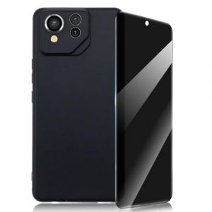 Gelaasso HD Clair Coque pour Asus ROG Phone 8/8 Pro 1 Pi&egrave;ces avec 1 Pi&egrave;ces Anti Espion Verre Tremp&eacute;, Housse Etui en Silicone TPU Souple &Eacute;tui de Protection Antichoc pour Asus ROG Phone 8/8 Pro (Noir) (Zhhxizz Store, neuf)