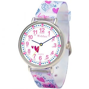 Kiddus Montre Enfant Fille, à partir de 5 Ans, 3ATM et 5ATM, Montre Éducative Analogique pour Enfants, Cadeau Junior Apprentissage (Kiddus, neuf)