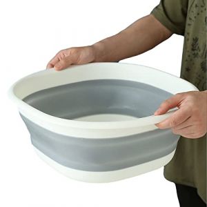Bassine à Vaisselle Pliable | Bassine Ronde | Bol de Lavage Portable | Bassine à Linge Pliable | Bassine à Vaisselle Multifonction pour la Maison, la Cuisine, Les Voyages, Le Camping (ZhenJiaoVVV, neuf)