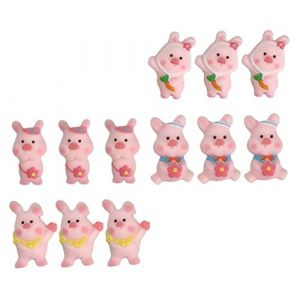 Cabilock 2 Ensembles Accessoires De Poils De Porte-clés Cochon Décoration Maison Charmes De Cheveux Accessoires en Épingle À Cheveux Pendentif Charme Résine Rose 40 Pièces * 2 (Wondy, neuf)