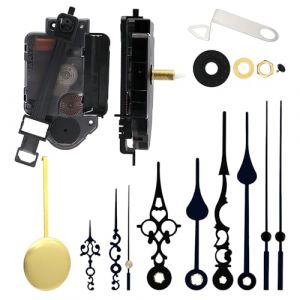 Mouvement D'horloge &Agrave; Quartz, Mouvement D'horloge &Agrave; Quartz Silencieux, Mouvement Pendulaire, Silencieux M&eacute;canisme De Mouvement Avec Aiguilles Et Pendule Pour R&eacute;paration (15mm Shaft) (SwiftCart Azalaya, neuf)