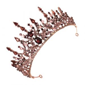 Gatuida Couronne de Mariage Vintage en Alliage Baroque Ancienne Couleur Or Antique, Tiare &Eacute;l&eacute;gante pour Mari&eacute;e, Accessoire Coiffure C&eacute;r&eacute;monie et F&ecirc;te, Diad&egrave;me Unique pour Robe de Mari&eacute;e (Queenie ruy, neuf)