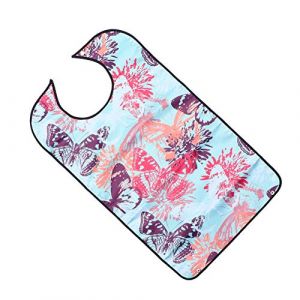 EXCEART Bavoir Adulte R&eacute;utilisable Imperm&eacute;able &agrave; L'eau Protecteur de V&ecirc;tements Super Absorbant Repas Salive Serviette Manger Tablier Art Blouse pour Hommes Femmes Personnes &Acirc;g&eacute;es Handicap (Karminna, neuf)