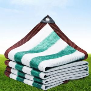 Voile Ombrage,HDPE Toile D'ombrage Pergola Serres Filet D'ombrage,Protection Rayons 80-95% UV Filet D'ombrage,pour La Couverture V&eacute;G&eacute;Tale/Jardin/Voitures/Terrasse/Camping,Vert/Blanc,3x3m (EuoYa, neuf)