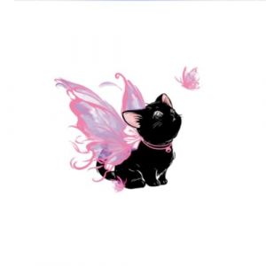 Tatouage Ephemere Tatouages Temporaires 1 Ange Chat Noir Fille Rose Imperméable Chaton Femelle Lavable Longue Durée Petite Image Grande Image Autocollant Faux Tatouage (ZhouKouShiXinRuiJianSheGongChengYouXianGongSi, neuf)