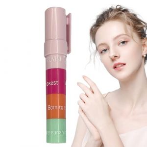 Rouge &agrave; l&egrave;vres hydratant - Baume &agrave; l&egrave;vres teint&eacute; hydratant en 4 couleurs, brillant &agrave; l&egrave;vres volumisant, accessoires de soins naturels, r&eacute;sistant aux taches pour voyage et maison (jinhel, neuf)