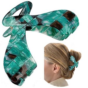 Pince Cheveux Grande Premium R&eacute;sistante/Pince Cheveux Femme Originale/Attache Cheveux femme/Grosse pince Cheveux Crabe Chic/Accessoire Cheveux Tendance/Pince a Chignon Claw Clip (Accent Aigu, neuf)