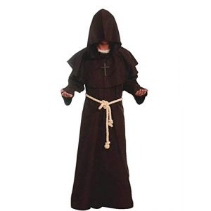 Golden service cosplay Robes Pr&ecirc;tre Friar Encapuchonn&eacute; M&eacute;di&eacute;val Moine Renaissance Costume Cosplay (goldenfu, neuf)
