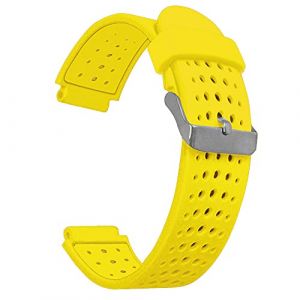 AISPORTS Compatible avec Garmin Forerunner 735 Bracelet en Silicone, 16mm Souple Flexible Respirant Bracelet Remplacement Bracelet pour Garmin Forerunner 735XT/220/230/235/620/630/Approach S20/S5/S6 (AISPORTS, neuf)