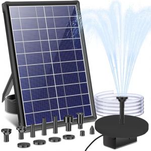 Biling Fontaine solaire pour extérieur, petite pompe de bassin solaire, 7,5 W, avec filtre, 10 buses, tuyaux flottants, jeu d'eau solaire, pour étang, bricolage (lc smarts, neuf)