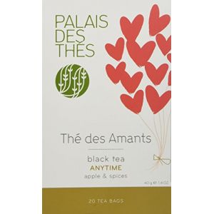 Palais des Thés, THÉ DES AMANTS, Thé Noir parfumé, Mélange Épicé et Gourmand, 20 Sachets Mousselines (Objectif Zen, neuf)