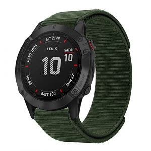 Bracelet Feinx 8 51mm/Fenix 7X/Fenix 7X Solar/Fenix 6X/Fenix 6X Pro/Fenix 5X/Fenix 5X Plus, 26mm Bracelet Sport Nylon à Séchage Rapide pour Fenix 7X Sapphire Solar/Fenix 3/Fenix 3 HR/Fenix 3 Sapphire (BEIYING, neuf)