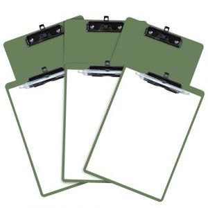 FRETONBA Porte Bloc A4 avec Porte-stylo, 6 Pièces Porte Documents, Planchettes à Pince et Porte-formulaires, Clipboard avec des Crochets Rétractables pour Écoles, Hôpitaux et Bureaux, Vert (FRETONBA, neuf)