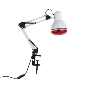 YUYUZI Lampe infrarouge avec trépied – Lampe à lumière rouge pour thérapie par la chaleur et soulagement de la douleur – Lampe chauffante infrarouge réglable à 360° 150 W avec douille E27 – Idéale (XSQMJO, neuf)