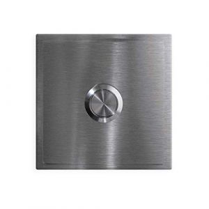 Metzler® sonnette inox extérieure avec bouton LED et plaque personnalisable couleur acier inox IP67 80x80 mm résistance intempéries fixation facile 10 ans de disponibilité pièces détachées (Metzler GmbH, neuf)