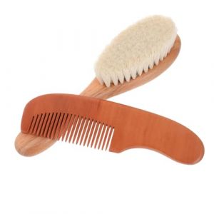 LOEFLIFA Set Brosse &agrave; Cheveux Laine et Peigne Naturel Soin Doux Chevelu et Portable Cadeau pour (Laneini, neuf)