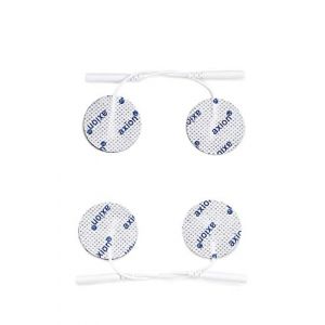 4 électrodes axion | Patchs rondes de 32 mm de diamètre pour électrostimulateur TENS et/ou EMS réutilisables et autocollants avec connexion filaire de 2 mm (axion France, neuf)
