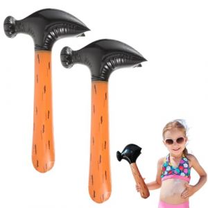 BCHKO 2 Pièces Marteau Gonflable, Jouet Flottant Gonflable, Support de Marteau Gonflable pour Les Fêtes de Piscine, Jeu Piscine, Natation, Bassin, Fête Plage, Jeu de Rôle Enfant Adulte (Brun) (MIAO YONGXUAN SHOP, neuf)