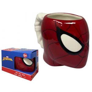 Tasse en c&eacute;ramique Spiderman Marvel 3D mod&egrave;le mug 415 ml personnage en trois dimensions bol de petit d&eacute;jeuner pour enfants &agrave; collectionner (Massi s.r.l., neuf)