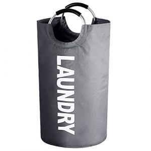 Paniers à linge pliable, 90L Panier à Linge avec poignée, Sac à Linge en Tissu Oxford, Panier Linge Sale Bac Linge Sale, Corbeille à Linge portable, trieur à linge, collecteur de bouteilles-Gris foncé (MASSA JACOPO  S.R.L., neuf)