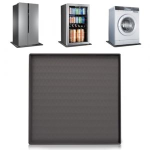 Tapis de R&eacute;frig&eacute;rateur, Tapis de R&eacute;frig&eacute;rateur en Silicone 60x60 cm avec Bord Sur&eacute;lev&eacute; Protecteur de Sol de R&eacute;frig&eacute;rateur Lavable pour R&eacute;frig&eacute;rateur Machine &agrave; Laver Armoire &agrave; Vin gris (chaogeorich, neuf)