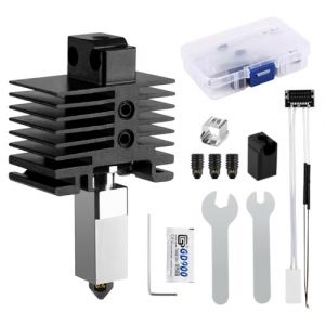 CCTREE Hardened Steel Hotend Kit pour Bambulab P1P/P1S Imprimante 3D, Heating Block Replacement, High Speed Temp Extruder Hot End, with 0.2/0.4/0.6/0.8mm Nozzle, Thermistor, Ceramic Heater (CCTREE Official Store, neuf)