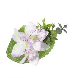 &Eacute;pingles &agrave; cheveux pour enfants en forme de cymbidium pour plage, sc&egrave;ne, danse, fleur artificielle des ann&eacute;es 2000, coiffe pour filles (asduONP, neuf)