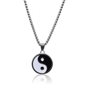 ZXUPOI 1 Pièces Colliers Amitié Yin Yang, Yin Yang Tai Chi Collier, Pendentif Yin Yang, pour Femme, Homme, Couple, L'amitié, l'amour, Bijoux (zhaoxuandeouzhoudianpu, neuf)