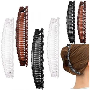 6 Pièces Pince à Cheveux Banane Peigne à Cheveux Banane Griffes Banane Cheveux pour Cheveux Longs, Pinces Banane, Pinces à Poisson Peigne, Peigne à Cheveux Banane, pour Femmes et Filles (LANLANBAIHUO, neuf)
