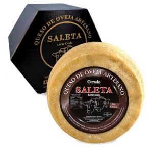 Fromage de brebis entier affiné gourmet Saleta (1,2 kg) | Fromage Manchego artisanal | Coffret Cadeau Premium d’Espagne (BUYLUX, neuf)