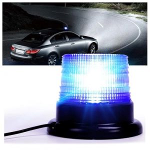 Hooma Gyrophare Bleu LED Voiture 12V 24V avec Prise Allume-Cigare Gyrophare Led Vehicule Magn&eacute;tique Bleu (HOOM Autoparts, neuf)