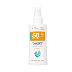 ALPHANOVA Spray solaire SPF50 Naturel et Bio - Format voyage - bagage cabine - 90g - Sans parfum (ALPHANOVA SANTE, neuf)