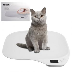 BORDEAG Balance pour Animaux, 15 Kg (± 1 G) Balance Numérique pour Animaux, Pèse-Personne Numérique, Mini Balance Numériques, Balance pour Chat, Balance pour Chien, pour Chaton, Chiot, Hamster (CEANNA, neuf)